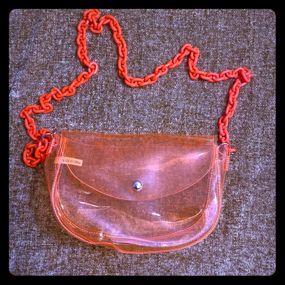 Fun clear orange bag
